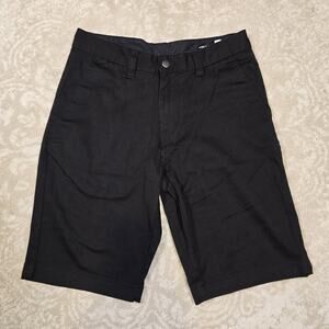Volcom Mens Chino Shorts Size 30 Black Casual Surf Skate 10.5" Inseam